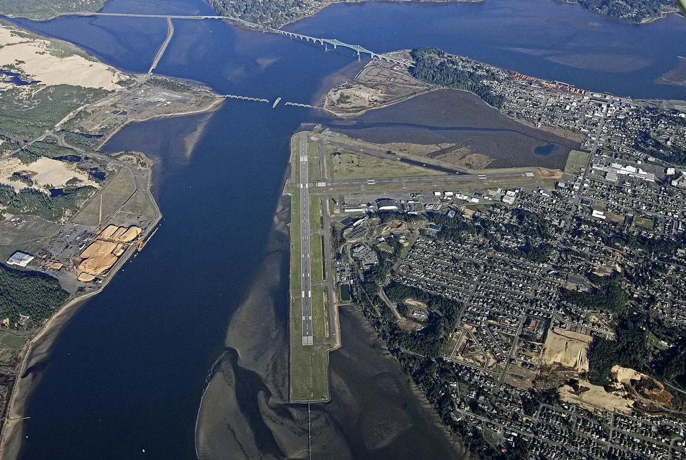 Aerial view of Coos Bay, Oregon